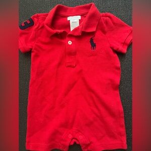 New without tags, red Ralph Lauren with navy polo horse